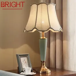 Tischlampen helle zeitgenössische Keramik Lampe amerikanischer Stil Wohnzimmer Schlafzimmer Nachtisch Leuchte El Engineering Dekorative