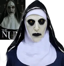 Rahibe Cosplay Maske Kostümü Lateks Prop Kask Valak Cadılar Bayramı Korkunç Korku Çevirme Korkunç Oyuncaklar Parti Kostümleri To9336569486