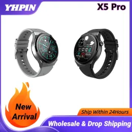 Смотрите 2022 Smart Watch X5 Pro NFC Control Mobile Phone Play Music Alipay Платежный мониторинг артериального давления Спортивные часы