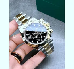 VK CRONOGRAGLIO 40mm orologio giallo oro giallo e inossidabile indice nero in acciaio 116503 MEN039 automatico Watch8452112