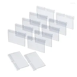 Rahmen LUDA 300 PCS Clear Plastic Etiketthalter für Drahtregal -Verkaufspreisverkaufsschilder Displayhalter (6 x 4 cm)