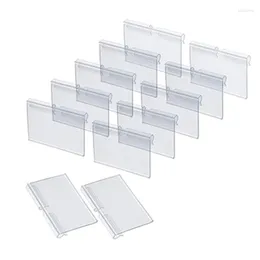 Quadros Luda 300pcs Clear plástico titulares de etiquetas para prateleira de arame Preço de varejo Mercadoria Placa de exibição de placas (6 x 4 cm)