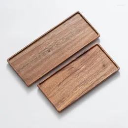 TEA TRAYS MUSOWOOD ACACIA LITT SERVERING TRAY RECTANGLE TRÄ FÖR EL HOME DECEPTIONTRAY Bordplatta Snacks Matlagringsrätt