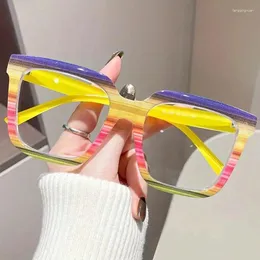 Sonnenbrille Ein Paar großfristiger Gesichtsglimmungs-Anti-Blau-leichte flache Gläser täglicher Verschleißzubehör High-End-PO-Rahmen