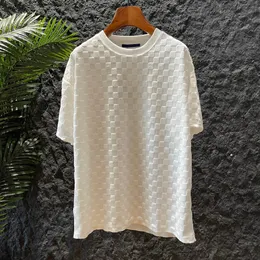 24SS Wczesna wiosna męskie koszule dżinsowe spodenki Włochy Paris Mężczyźni Kobiety High Street Fashion krótkie rękawy OS T-shirty Summer Trzych TEE ZL0406