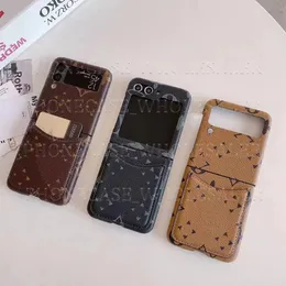 Piękny Samsung Phone Case Galaxy Flip 3 4 5 6 7 8 Flip3 Flip4 Flip5 Flip6 Flip6 Flip7 Flip8 Luksusowy luksusowy designerka skórzana okładka z logo pudełko mężczyzn Dsh