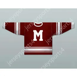 Gdsir Custom 1935-37 Red Montreal Maroons Hockey Trikotie Neue Top S-M-L-XL-XXL-3XL-4XL-5XL-6XL