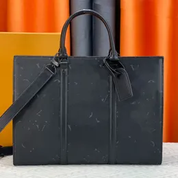 7a Qualidade Designer Borda de designer Fashion Luxury Tote Bag Handbag Eclipse Canvas Business Office ombro Carteira de ombro Carta de couro impresso Crossbody Purse M45265