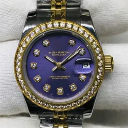 Designer Watch Automatic Watch Womens носить журнал лаосской семейства Purple Stone Mechanical Table между бусинками RZ1929