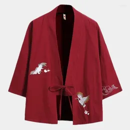 Gacche da uomo 2024 Summer Cotton Kimono Cardigan Paotini da esterno Streetwear Short Shorte maschio Casual Overboat Clothing