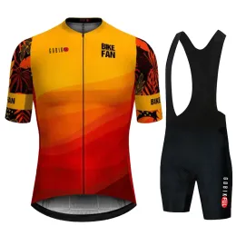 Setzt Jersey Set Summer Männer Outdoor Sport Radfahren Kleidung schnelle trocken