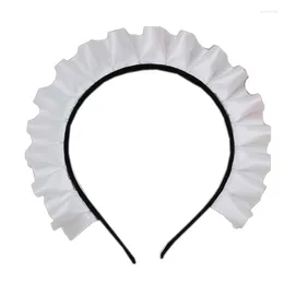 Party Supplies Women Wide Headdress Lovely White Maid Headbands Anime Cosplay Headpiece Gothic Novelty Hair Hoop Props