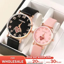 Wristwatches Top Couple Watch For Women Men Clock Male Calendar Love Dial Quartz Wrist Watches Leather Ladies Man