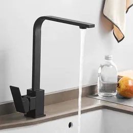 Bathroom Sink Faucets G1/2 360 Degrees Rotatable Water Mixing Faucet Single Handle Basin Mixer Tap For Kitchen Matte Black Robinet Salle De