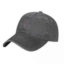 Boll Caps Triskelion Design Symbol - The Mental Physical and Spiritual in Continual Transformation Cowboy Hat