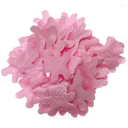 Party Decoration 180pcs Pink Satin Bear Fabric Baby Shower Favors For Party/Applique/trim/Craft/Decoration 3.5cm