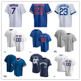 Ryne Sandberg Andre Dawson Christopher Morel Dansby Swanson Cody Bellinger Ian Happ Seiya Suzuki Nico Hoerner Michael Busch Yan Gomes Mike Tauchman Baseball Jersey