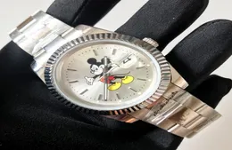 Роскошные часы AAA Watch Silver Case Dial 41 -мм автоматические масштабные часы для сапфировых стеклянных стекла качество из нержавеющей стали.