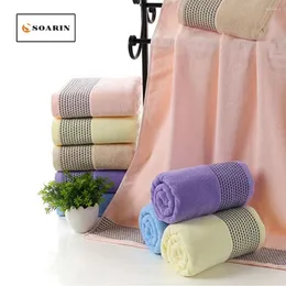 Towel SOARIN Solid Cotton Bath Adult Beach Towels Toalha De Banho Strand Handdoek Toalla Playa Serviettes Plage Pour