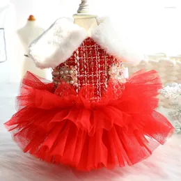 Abbigliamento per cani abiti da sposa inverno abiti da sposa Cat Chihuahua Yorkshire Pomeranian Small Costume Gonna Tutu Poodle Schnauzer Abbigliamento