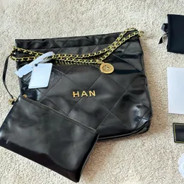 Brand Women's Luxury Handbags Beach Bags Designers Metal Letter Badge Tote Evening Bag 35cm 30cm Body Leather Handbag Large Female Chain Wallet 22Bag