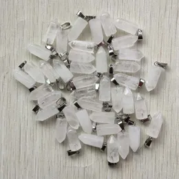 펜던트 목걸이 도매 50pcs 패션 판매 양질의 천연 흰색 결정 기둥 매력 펜던트 판매
