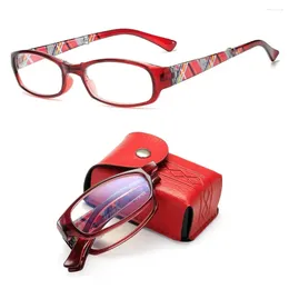 نظارة شمسية مع نظارات علبة مضادة للضوء القراءة الأزرق شعاع الحظر القابل للطي المظاهر البصرية eyeglass