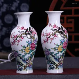 Vase Ceramic Modern Chinese Base Flower Arranching Ornaments Home Living Room Entrany Crafts Decorations Decoration