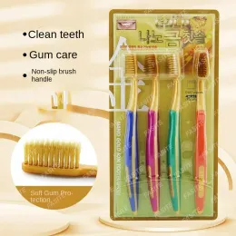 Toothbrushes Nano Clean 32 Nano Soft Hair Gold Toothbrush 2x Affordable Adult Toothbrush 4p Pack