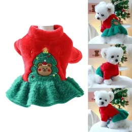 Dog Apparel Skirt Dress For Medium Large Dogs Bear Pattern Coat Pullover Puppy Pajamas Christmas Theme