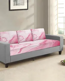 Stol täcker marmor vätska struktur rosa soffa säte kudde täckmöbler skydds stretch tvättbara avtagbara elastiska slipcovers