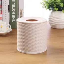 2024 rund container vardagsrum sovrum gåva servetthållare hem toalett papper lagring skrivbord hotell dekorativ vävnadslåda dammsäkert 1. för