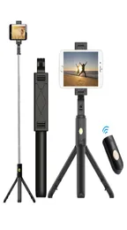 K07 3 in 1 Wireless Bluetooth Tripod Selfie -Stick mit Fernbedienung für iPhone Android -Telefone Ausleitbare tragbare Bluetooth Mono9688116