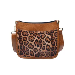 Axelväskor domil pu axlar gitarrband leopard crossbody väska personlig kvinnors animail tryck handväska 1119051