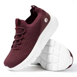 Casual Shoes Fitville Walking Womens Slip On Sneakers Lätt bred bredd för plattfötter Plantar Fasciitis häl smärtlindring