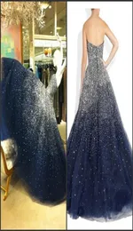 2019 год без бретелек Swarkling 16 Navy Blue Puffy Cuinceanera платья для бабола