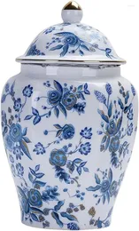 Vazolar Seramik Zencefil Kavanozlu Mavi Beyaz Porselen Işık Lüks Vazo Yemek Odası Stili B için