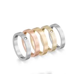 Love Rings Womens Jewelry Titanium Steel con diamanti Fashion Classic Gold Rose