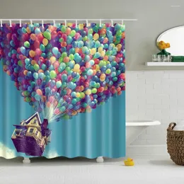Shower Curtains Modern Scenic Beach City Seaside Bathroom Frabic Waterproof Polyester Bath Curtain With Hooks