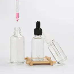 5-50ml Tüpler Şeffaf Damlalı Cam Aromaterapi Sıvısı Temel Masaj Yağ Pipeti Yeniden doldurulabilir şişeler