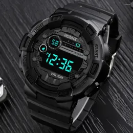 Wristwatches Men Watch Military Big Number 2024 Fitness Sports Shockproof Waterproof Multi-function Outdoor Digital