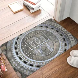 Carpets Manhole Cover Non-Slip Carpet Prague Castle Doormat Bedroom Kitchen Mat Entrance Door Decoration Rug