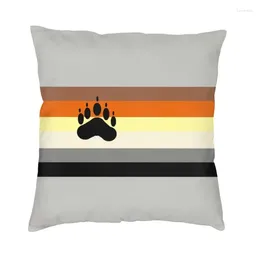 Pillow Bear Strip Flag Covers Sofa Home Decorative Gay Pride Colors Lgbtq Square Throw Cover 45x45