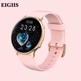 Pulseiras Eigiis Women Smart Watch Termômetro Freqüência cardíaca Monitor IP68 Impermeável Mulitsports Rastreador de fitness Men Smartwatch para Xiaomi