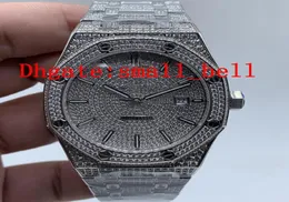 Fabryczny nowy produkt 15400st All Ice Stali Stal Stael Men039s Diamond Watch Importowany 8215 Automatyczne maszyny 42 mm Men039s Har7089150
