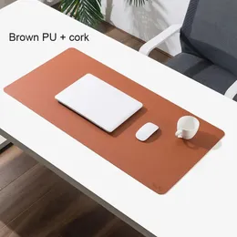 Yeni büyük mare ped kapağı ofis yatak odası büyük pc bilgisayar mousepad masaüstü klavye paspas yastığı kaymaz su geçirmez pu + cork- oyun masası aksesuarları için