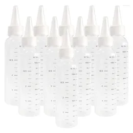 تخزين زجاجات 50pcs تخرجت شفافة زجاجة العطور البلاستيكية العطور القابلة لإعادة تعبئة حاوية الحبر بالوشم