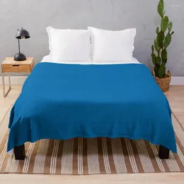 Cobertores Blue Plain Solid Color Throw Blayt Brand