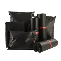 Koperty Inplustop Niestandardowe logo torby pocztowe Poly Envelope Packaging Bag BIODEgradowalne czarne matowe ubrania torebka magazynowa