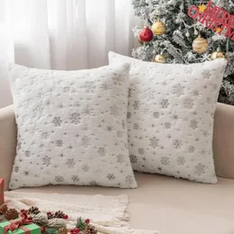Poduszka świąteczna na prezent na poduszkę nadrukowane rzut ukryty projekt zamka błyskawicznego miękki plusz